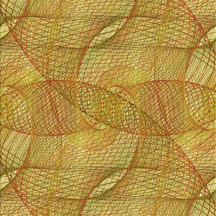 Patterned Golden Brown Yellow Rug, pat2773yw