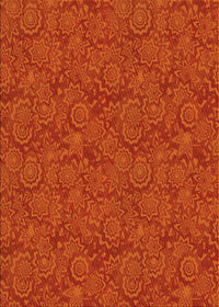 Machine Washable Transitional Orange Red Orange Rug, wshpat2774yw