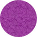 Sideview of Patterned Dark Violet Purple Novelty Rug, pat2774