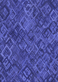 Machine Washable Transitional Cobalt Blue Rug, wshpat2775blu