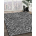 Patterned Gray Rug in Family Room, pat2775gry