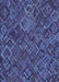 Machine Washable Transitional Blue Rug, wshpat2775lblu