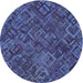 Square Machine Washable Transitional Blue Rug in a Living Room, wshpat2775lblu