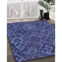 Patterned Blue Rug, pat2775lblu