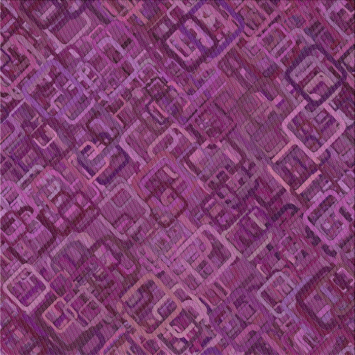 Square Patterned Neon Pink Novelty Rug, pat2775