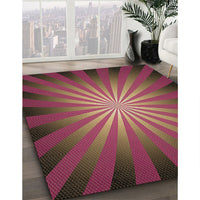 Patterned Petra Gold Brown Rug, pat2776brn