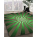 Machine Washable Transitional Dark Lime Green Rug in a Family Room, wshpat2776grn