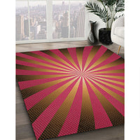 Patterned Crimson Red Rug, pat2776org