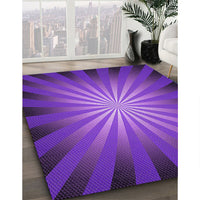 Patterned Jasmine Purple Rug, pat2776pur