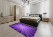 Patterned Jasmine Purple Rug in a Bedroom, pat2776pur