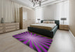 Machine Washable Transitional Dark Violet Purple Rug in a Bedroom, wshpat2776