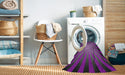 Machine Washable Transitional Dark Violet Purple Rug in a Washing Machine, wshpat2776