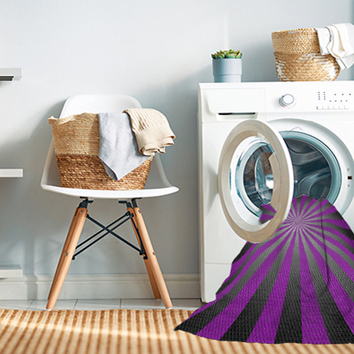 Machine Washable Transitional Dark Violet Purple Rug in a Washing Machine, wshpat2776