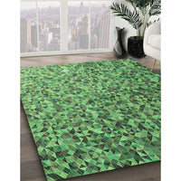 Patterned Green Rug, pat2777grn