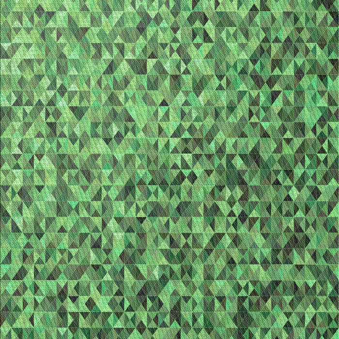 Machine Washable Transitional Green Rug, wshpat2777grn