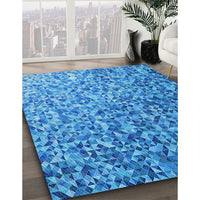 Patterned Blue Rug, pat2777lblu