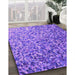 Patterned Purple Rug in Family Room, pat2777pur