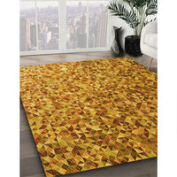 Patterned Mahogany Brown Rug, pat2777yw