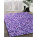 Machine Washable Transitional Amethyst Purple Rug in a Family Room, wshpat2777