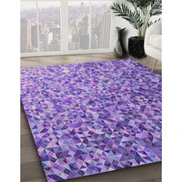 Patterned Purple Modern Rug, pat2777