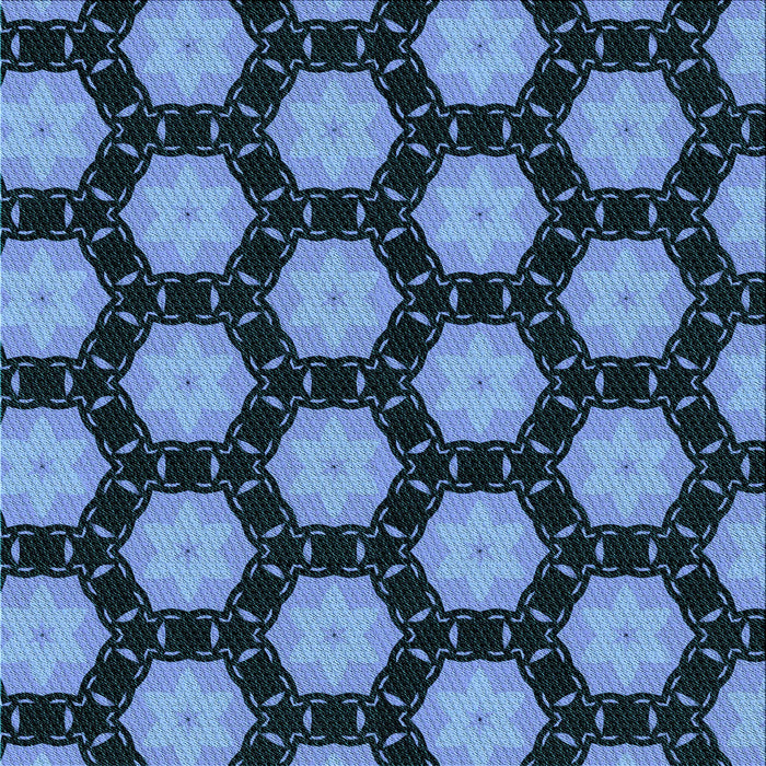 Round Patterned Crystal Blue Rug, pat2778lblu