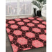 Machine Washable Transitional Red Rug in a Family Room, wshpat2778rd