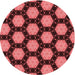 Square Patterned Red Rug, pat2778rd