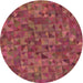 Square Machine Washable Transitional Crimson Red Rug in a Living Room, wshpat2779brn