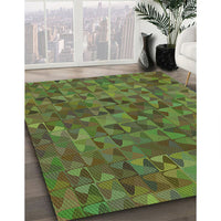 Patterned Green Rug, pat2779grn