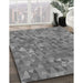 Machine Washable Transitional Ash Gray Rug in a Family Room, wshpat2779gry