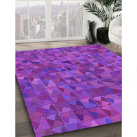 Patterned Crimson Purple Rug, pat2779pur