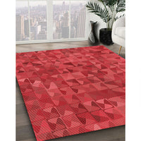 Patterned Red Rug, pat2779rd