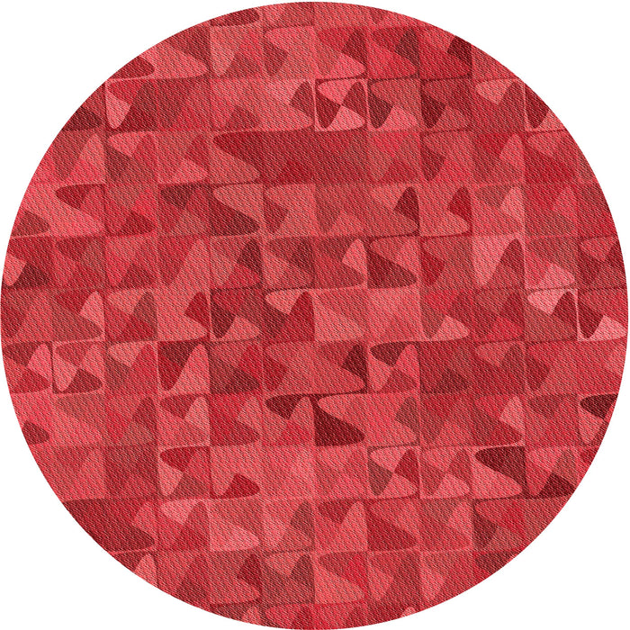 Square Patterned Red Rug, pat2779rd