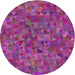 Sideview of Patterned Violet Red Pink Novelty Rug, pat2779