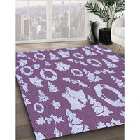 Patterned Blue Rug, pat278blu