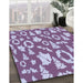 Machine Washable Transitional Blue Rug in a Family Room, wshpat278blu