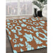 Machine Washable Transitional Mahogany Brown Rug in a Family Room, wshpat278lblu