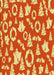 Patterned Orange Rug, pat278yw
