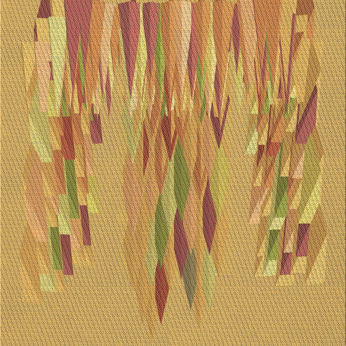 Machine Washable Transitional Deep Yellow Rug, wshpat2780brn