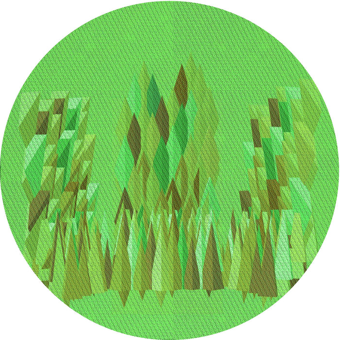 Square Patterned Neon Green Rug, pat2780grn