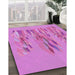 Patterned Violet Purple Rug in Family Room, pat2780pur