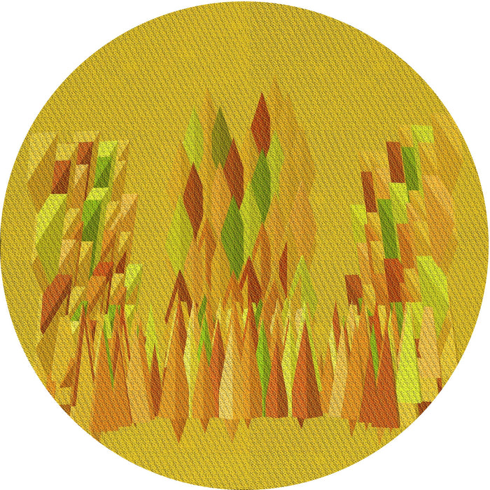 Square Machine Washable Transitional Gold Yellow Rug in a Living Room, wshpat2780yw