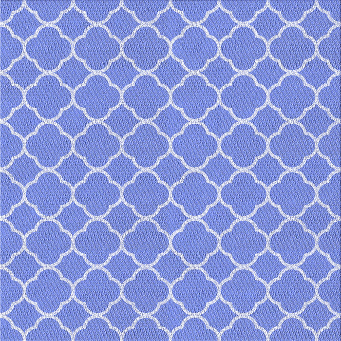 Round Patterned Sky Blue Rug, pat2781blu