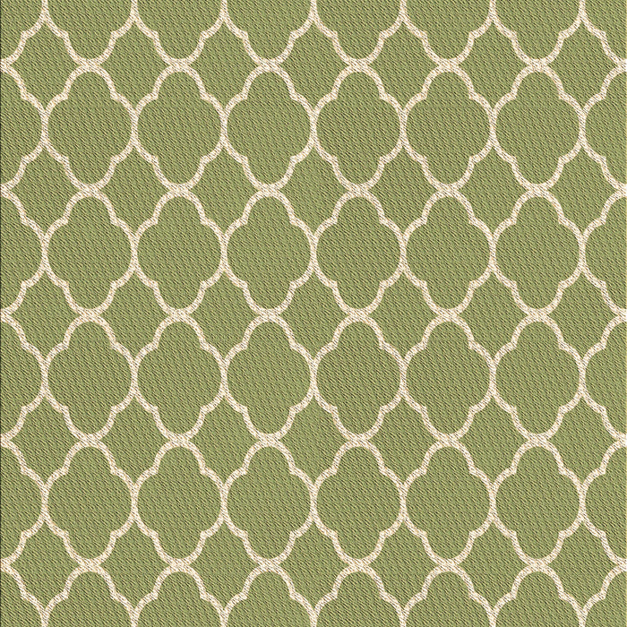 Patterned Ginger Brown Green Rug, pat2781brn
