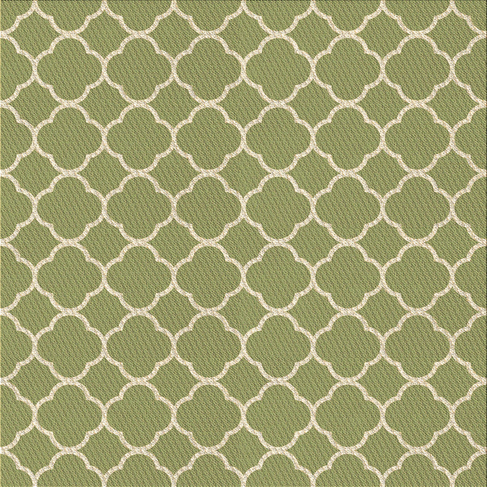 Round Patterned Ginger Brown Green Rug, pat2781brn