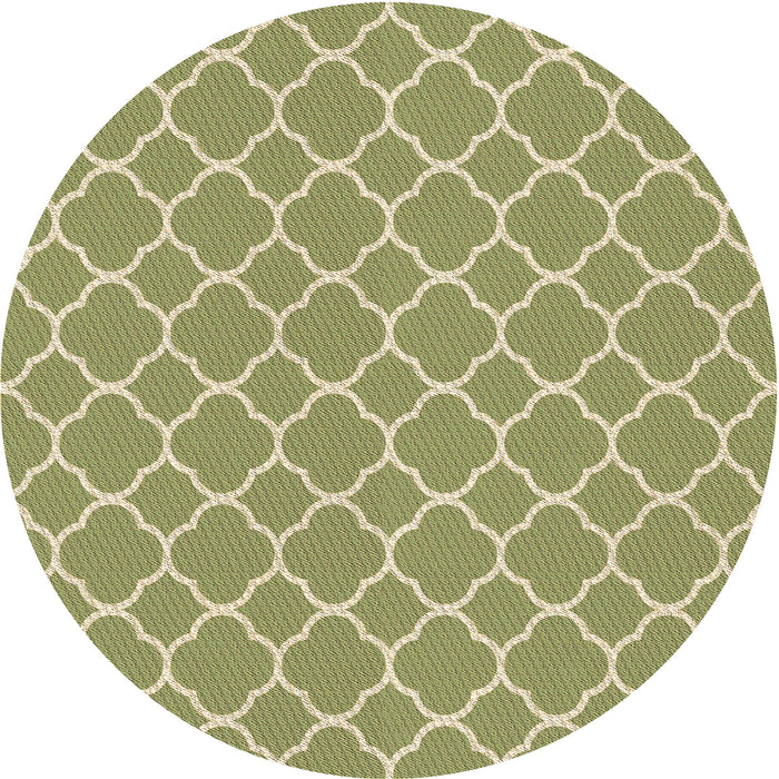 Square Patterned Ginger Brown Green Rug, pat2781brn