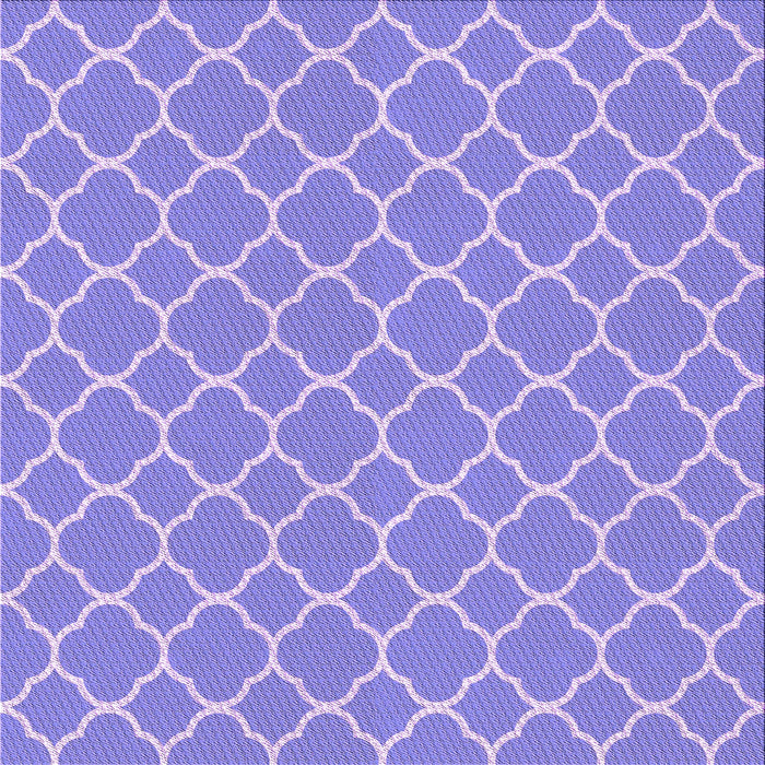 Square Patterned Light Slate Blue Rug, pat2781pur