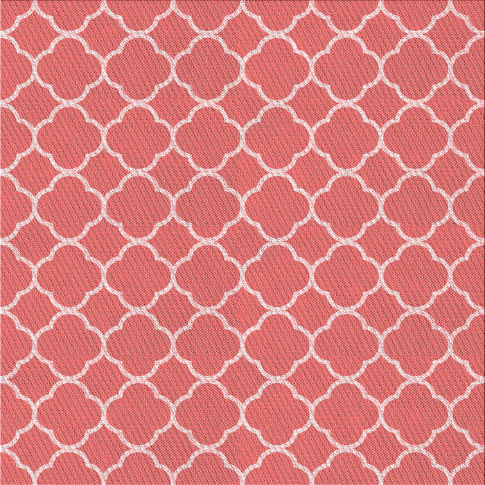 Square Patterned Fire Red Rug, pat2781rd
