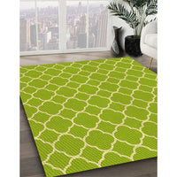 Patterned Pistachio Green Rug, pat2781yw