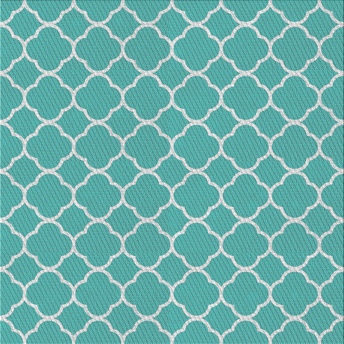 Round Machine Washable Transitional Light Sea Green Rug, wshpat2781